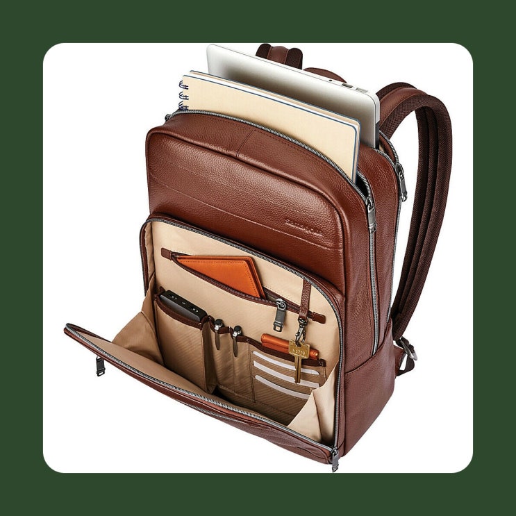 [이베이 ebay] Samsonite Leather Slim Laptop Backpack 2 Colors Business & Laptop Backpack NEW