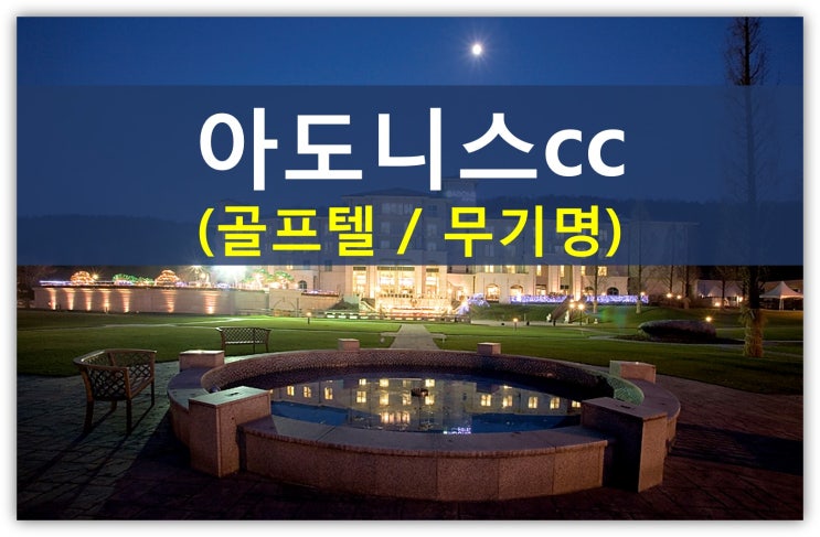  포천 아도니스cc회원권이 재조명되는 이유(대우그룹,개인,법인 4인무기명회원권)