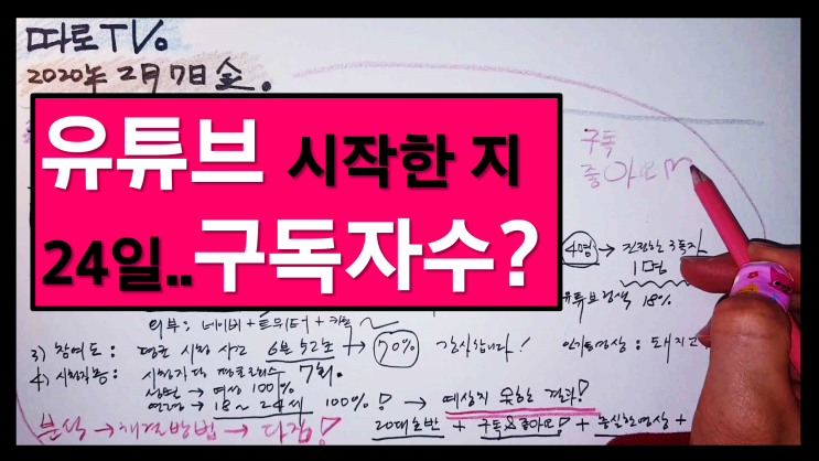  유튜브 잘하고 있는 지 중간점검!