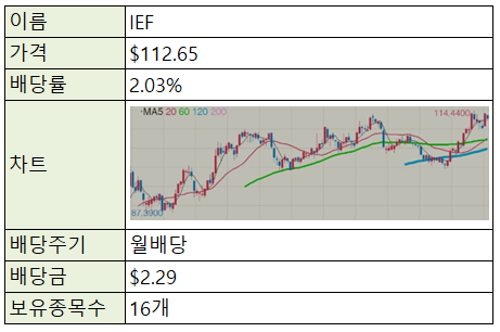  [재테크/주식] 미국주식 ETF - IEF (중기채권)