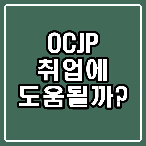  OCJP 자격증 : 취업에 도움이 될까?