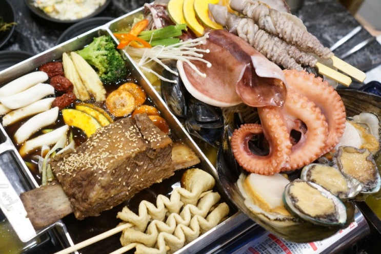  정왕동 술집 해물과 고기의 절묘한 조합 외식장소 인기명 시흥배곧점
