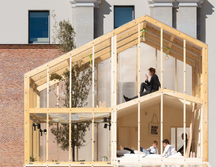 목재 나무 온실 하우스 복층 렉산 썬룸 목조주택 만들기