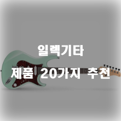  합리적인 선택의 일렉기타 제품들20종류 추천 리스트 정보 입니다. 
