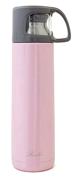 프로디아 컵 일체형 진공 보냉보온병, 핑크, 500ml