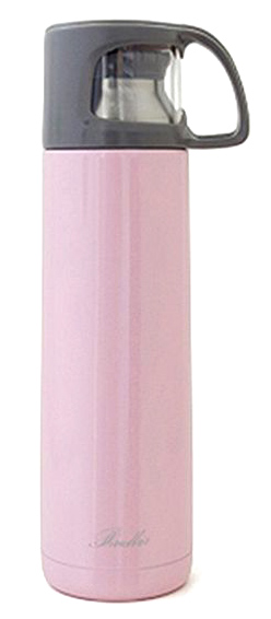  프로디아 컵 일체형 진공 보냉보온병, 핑크, 500ml
