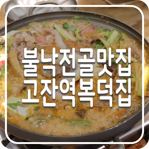  안산 고잔동 불낙전골 맛집 복덕집 대왕낙지가 산채로 푸짐해!!