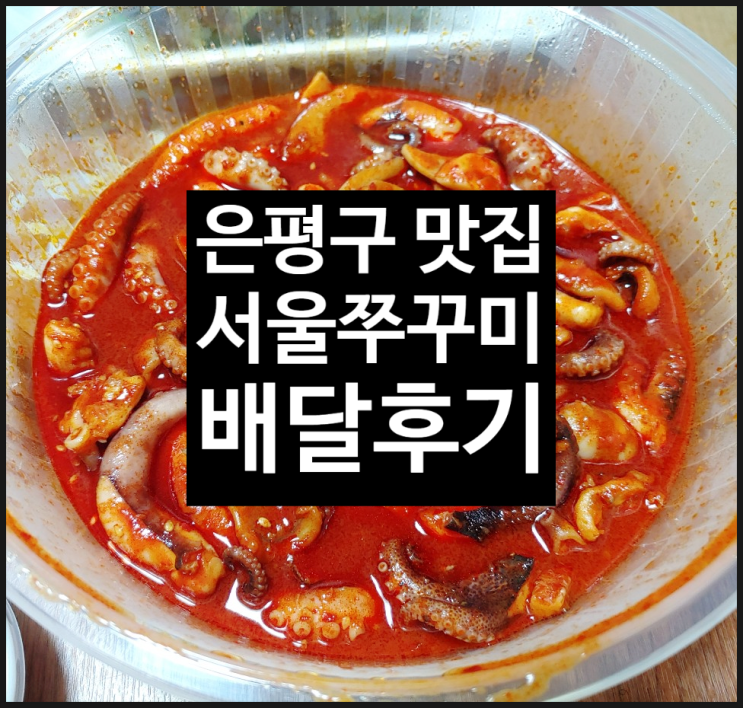  쭈꾸미 맛집 배달 후기:: 은평구 응암 서울쭈꾸미 (매콤한 쭈꾸미 볶음)