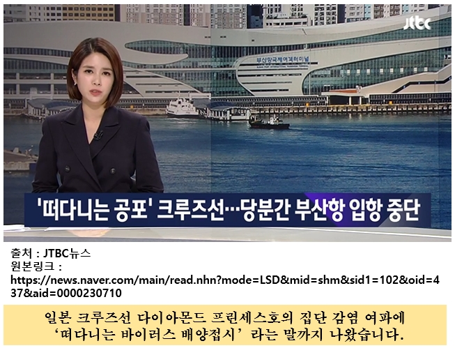  일본 크루즈 검역기준 강화로 부산 입항 중단