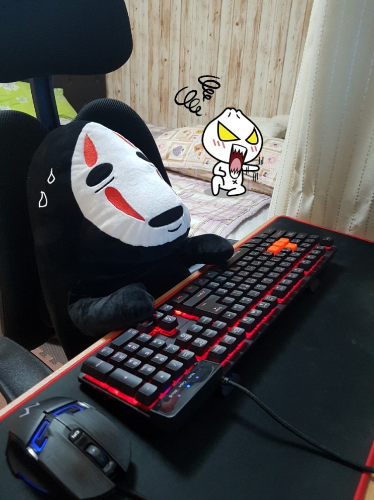 고양이 꾹꾹이 가오나시 인형 고양이 꾹꾹이 가오나시 인형