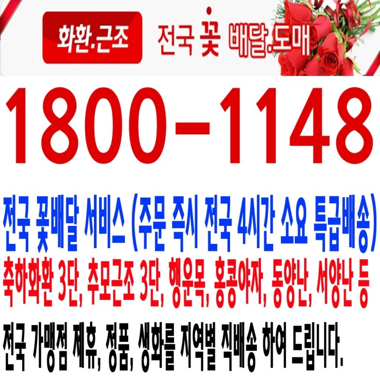 안산장례식장 근조,화환,조화,꽃배달 1800-1148