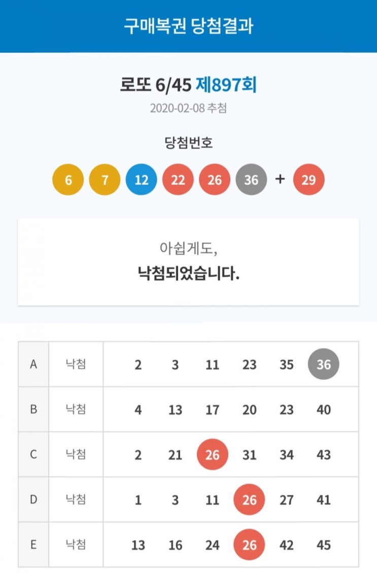  20200208 897회 로또후기(feat.마돌이)