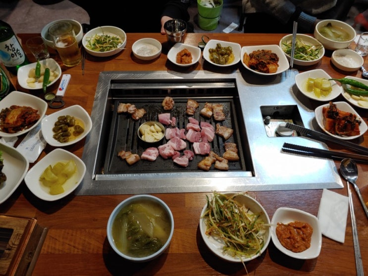 청량리 삼겹살 맛집/청량리 회식장소. 우진식당