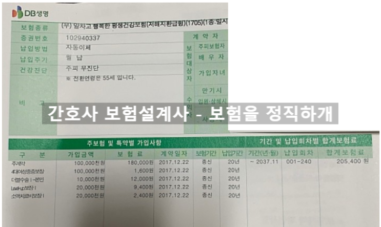  DB생명 알차고 행복한 평생건강보험 제 보험 괜찮나요 ㅠㅠ