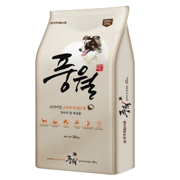  (착한가격) 풍월 천하제일 20kg 전연령 강아지사료, 1개 
