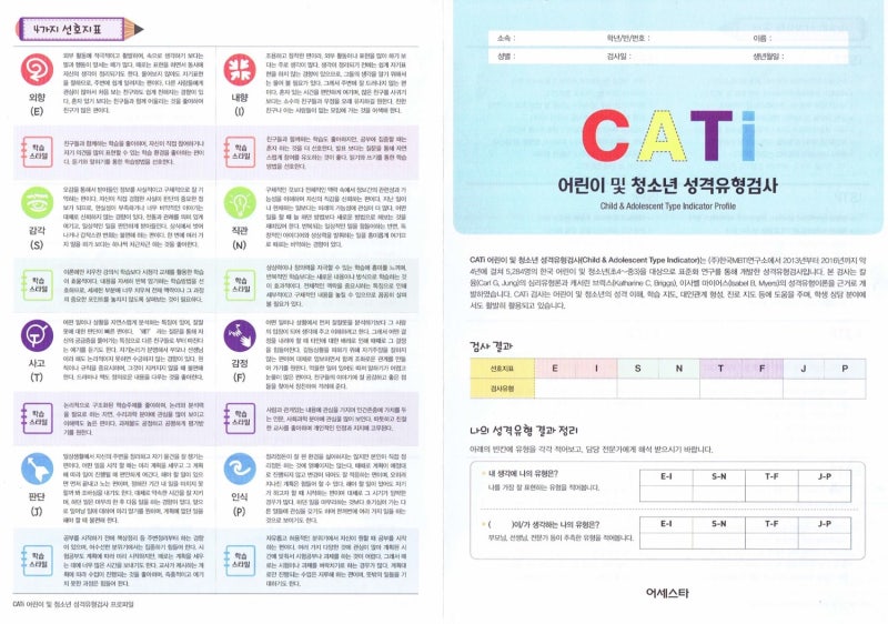 CATi청소년 성격유형검사와 소개와 해석특강 후기 : 네이버 블로그