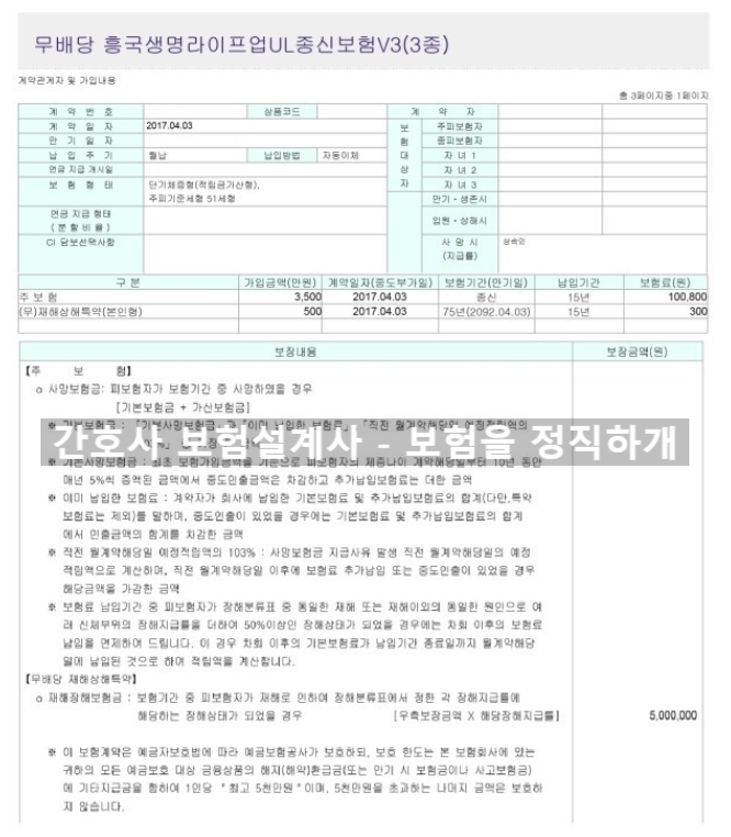  보험 질문있어요 ^^ 흥국생명 라이프업 UL종신보험이요~~
