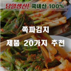  누구나 만족할만한 쪽파김치 제품 모음20종류 추천 입니다 실패없는 쇼핑 하세요 