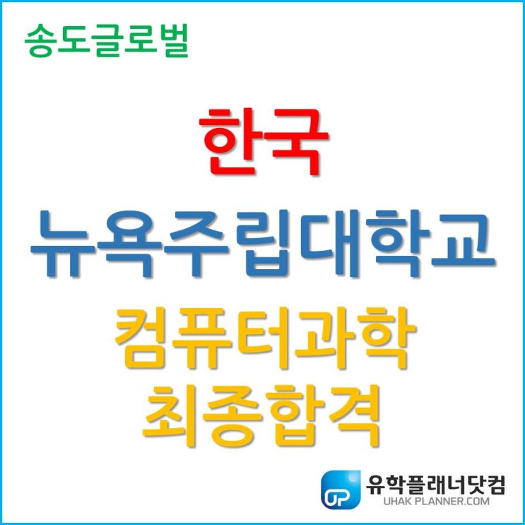  2020년 3월 학기 한국뉴욕주립대학교 컴퓨터과학 최종 합격