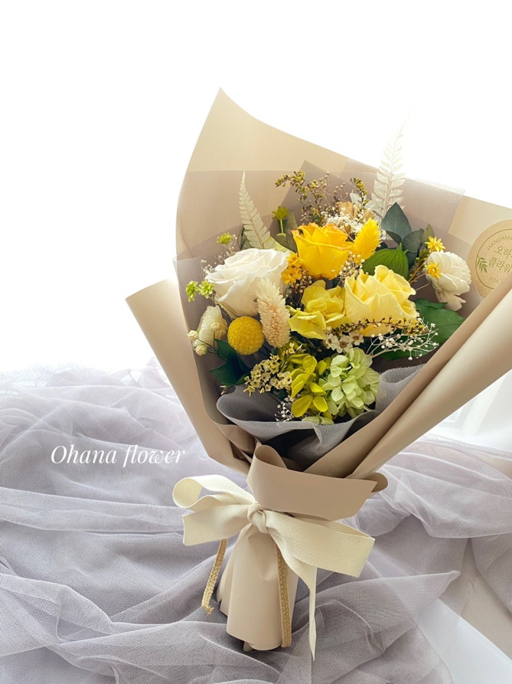  오하나플라워 프리저브드꽃다발 :: 부산 수영 해운대 플라워스튜디오 Ohanaflower