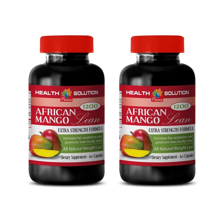 {착한가격} HealthSolution AFRICAN MANGO LEAN 유기농 아프리카 와일드 망고 (망고 추출물 1200mg 함유) 2개월분 2통(120캡슐), 2통 