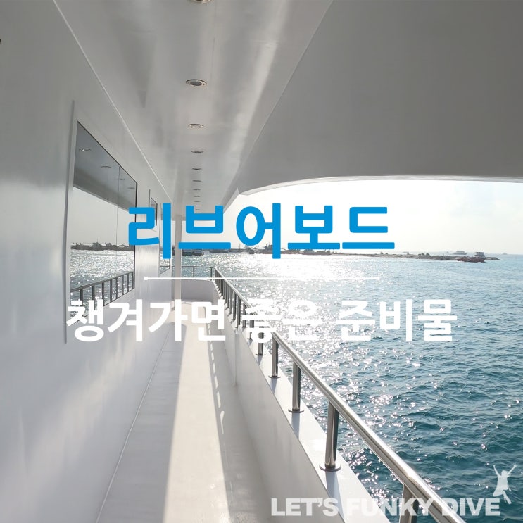  리브어보드) 준비물 이렇게 챙겨가세요