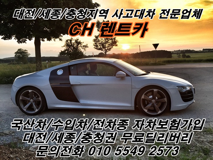  세종/대전 보험수리 사고 대차 수입차 사고렌트