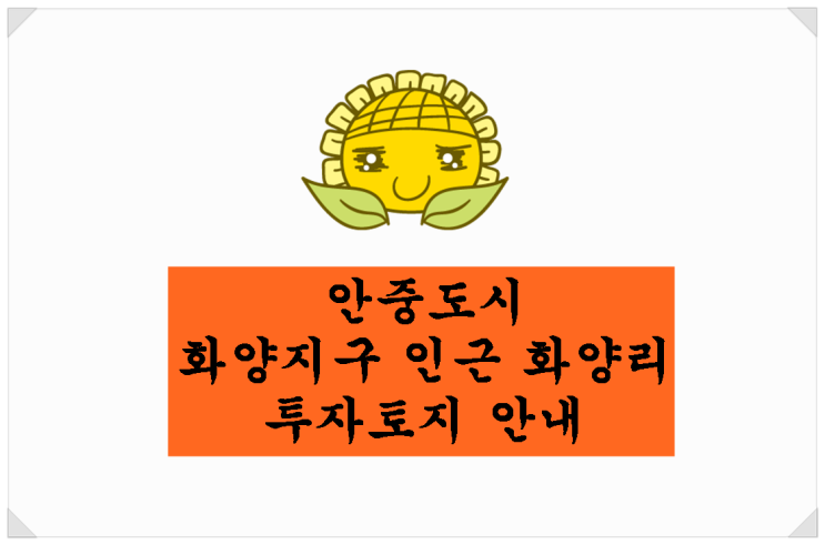  <안중도시 투자> 평택 화양지구 인근 화양리 투자토지 안내