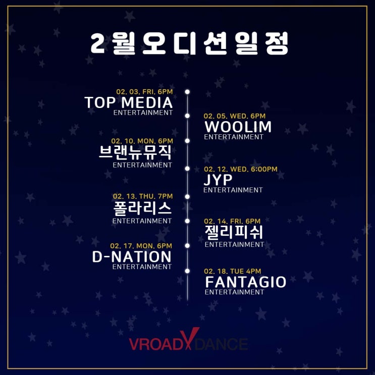  홍대 합정 기획사 오디션 전문  매년 시즌제 오디션이 진행되는 브로드 댄스에서 준비하자