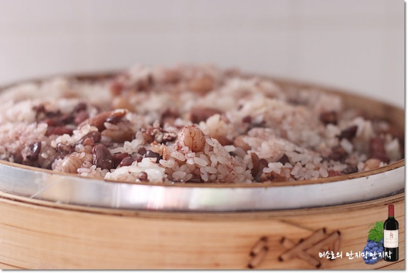 쫀득쫀득 탱글탱글 찰밥 찌기 팥찰밥 만드는 법 : 네이버 블로그