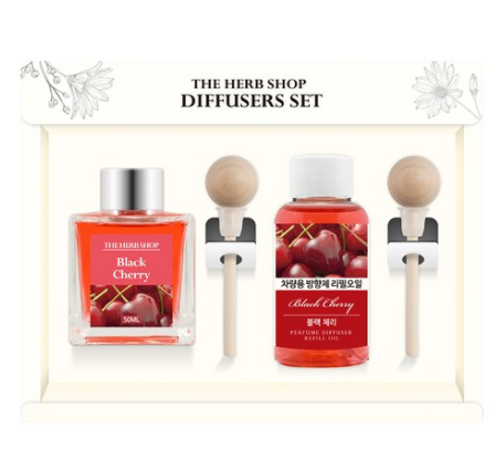  2020년 내일배송 파는곳  더허브샵 차량용 디퓨져 본품 50ml + 리필 50ml 선물세트   [12,710원]