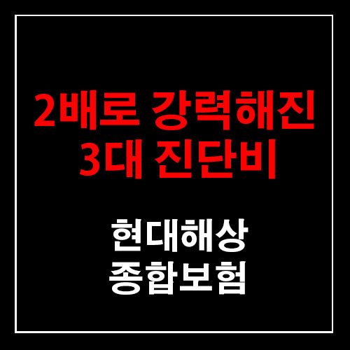  [현대해상]3대 진단비를 2배로 주는 종합보험