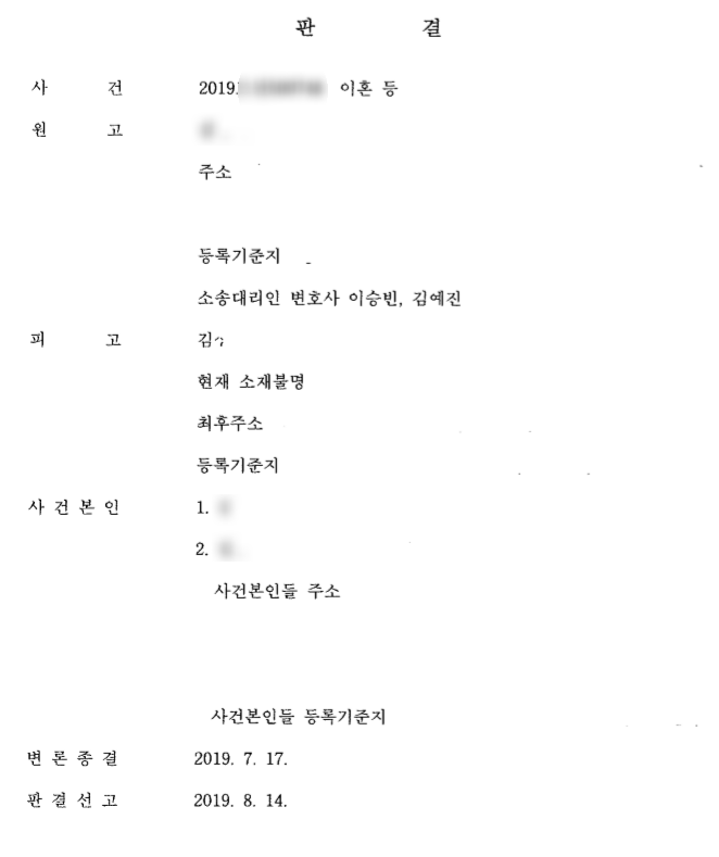  위자료 1,000만 원 및 양육비 지급 승소 사례