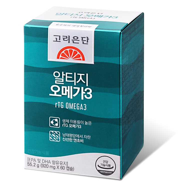  [쿠팡 로켓배송] 고려은단 알티지 오메가3, 60개입, 1개 품목 최저가 소개 및 리뷰 보기