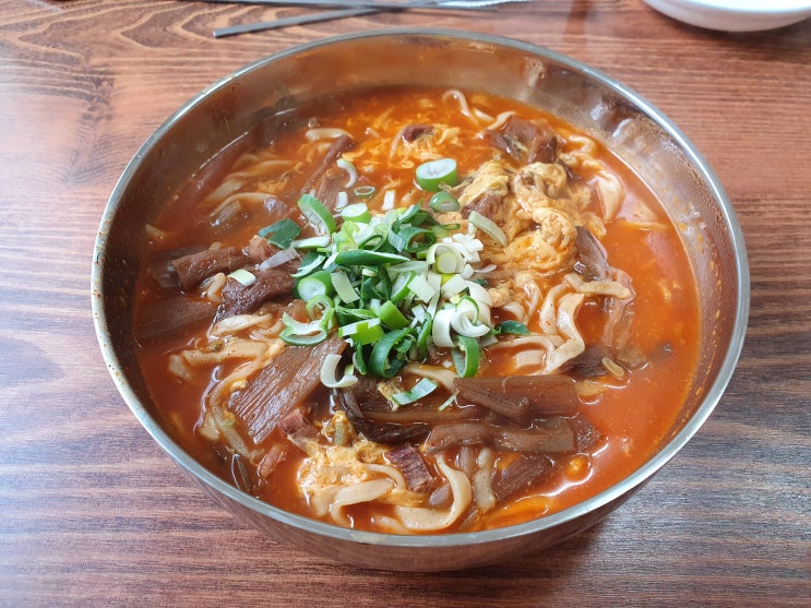  춘천 맛집 해안막국수 육개장칼국수와 감자전