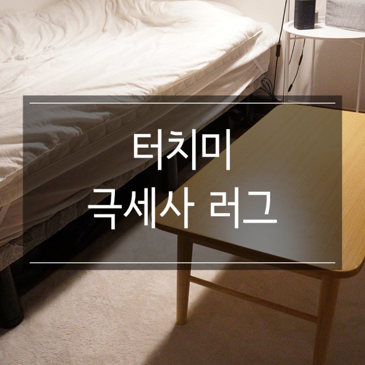 자취방 꾸미기 <터치미 극세사 러그 아이보리> 구매했어요! 자취방 꾸미기 <터치미 극세사 러그 아이보리> 구매했어요!