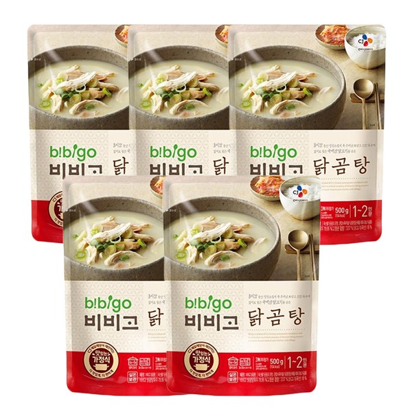  [쿠팡 로켓배송 물품] cj 비비고 닭곰탕 (500g), 500g, 5개  판매 링크!