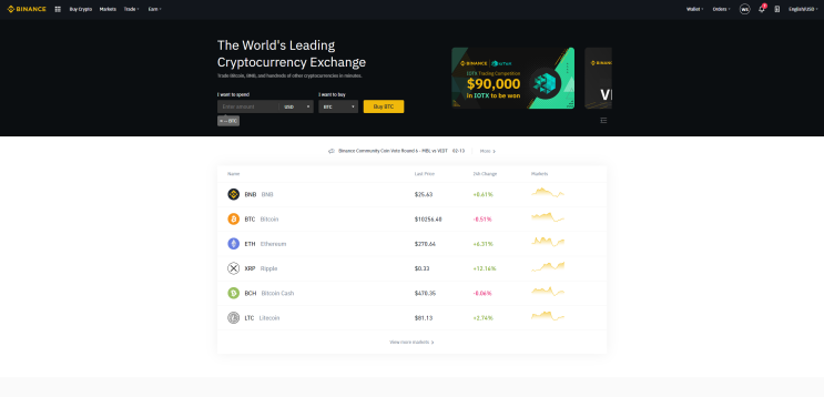  바이낸스(Binance) 거래소 - 신규 원화 마켓(KRW) 열릴까