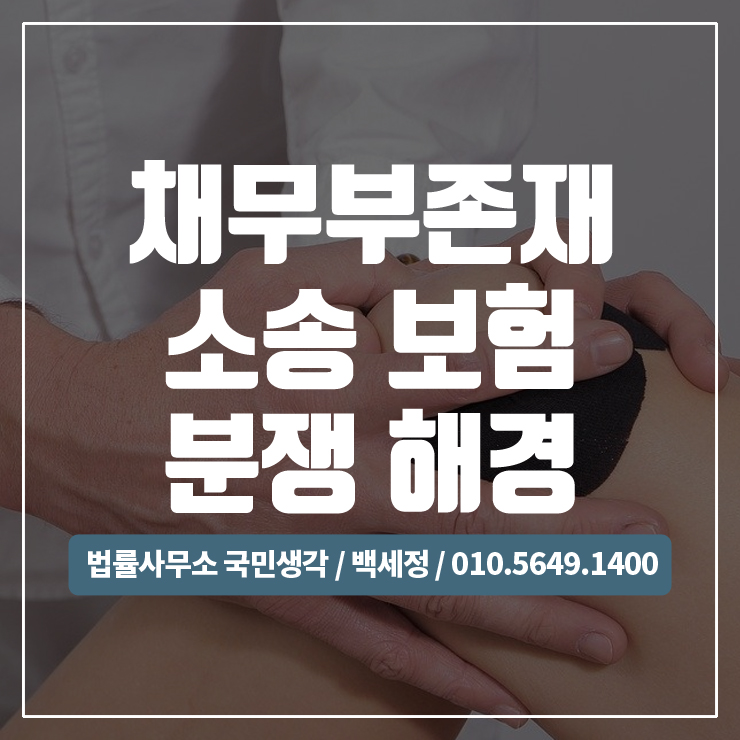  채무부존재 소송 보험금 분쟁 해결방안 / 종합법률사무소 국민생각:백세정