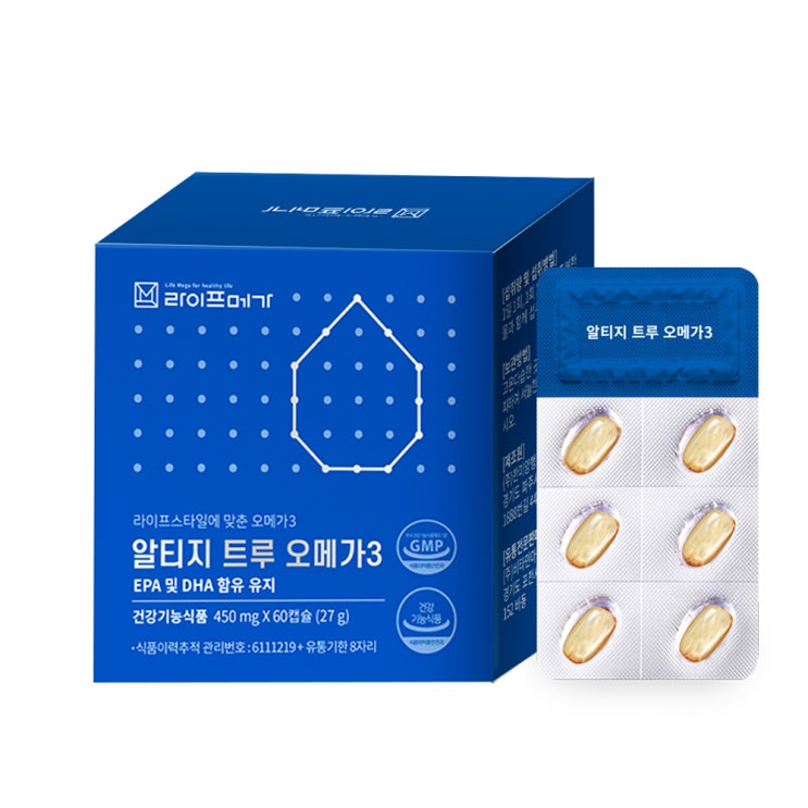 [쿠팡 로켓배송] 라이프메가 알티지 트루 오메가3, 27g, 1개 품목 최저가 소개 및 리뷰 보기