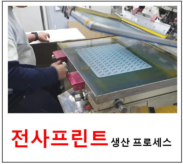  전사 프린트의 생산 프로세스