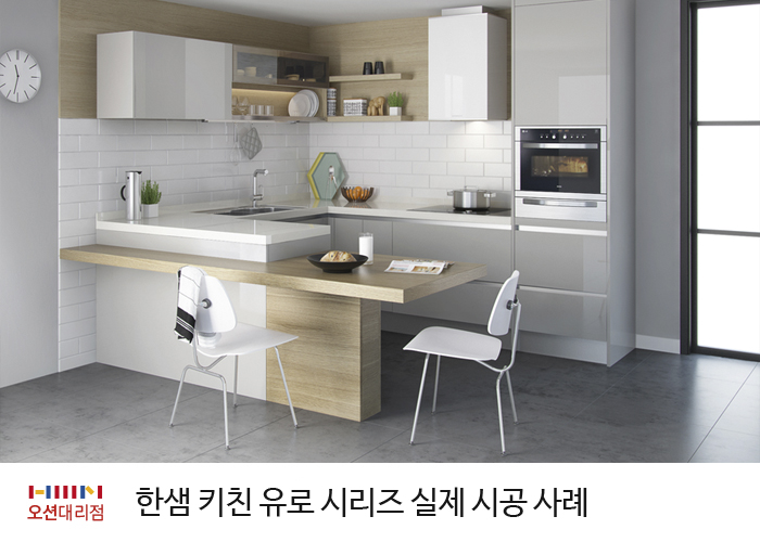  한샘의 키친 유로 시리즈 제안 4 - 결코 저렴해보이지 않는 키친 컬러의 매력! 유로 8000 도브 시리즈