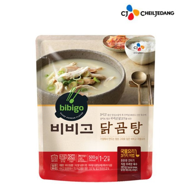 [쿠팡 로켓배송 물품] [CJ] 비비고 국/탕/찌개/죽 골라담기, 05.닭곰탕, 500g  판매 링크!