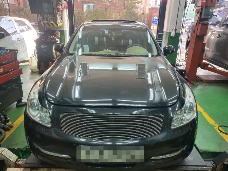  인피니티 G35 라베놀 엔진오일 교환그리고 에어컨필터 교체