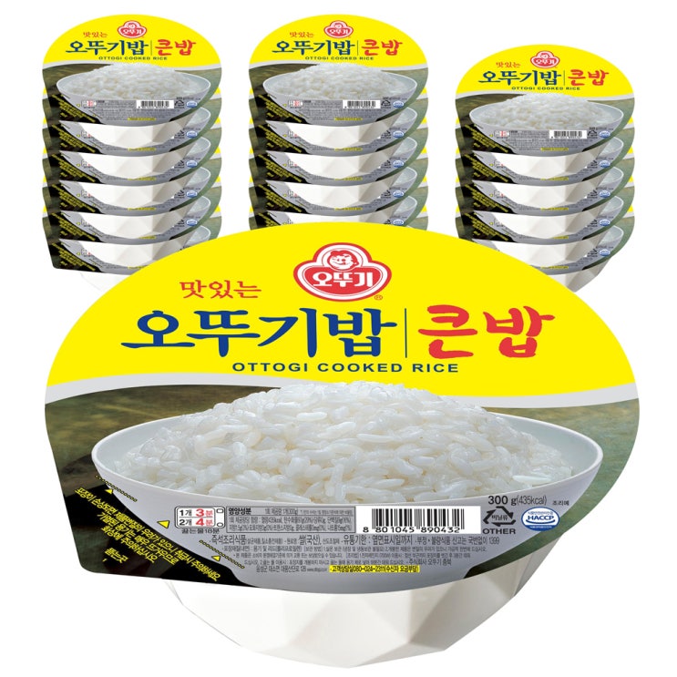 [쿠팡 로켓배송 물품] 맛있는 오뚜기밥 큰밥, 300g, 18개  판매 링크!