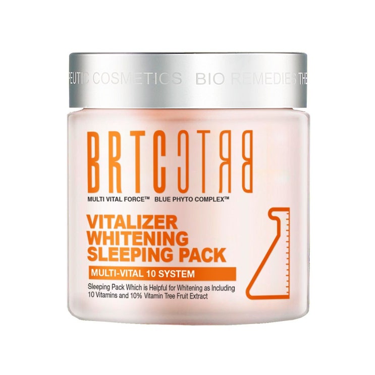   2020년 가성비 추천  BRTC 바이탈라이저 화이트닝 슬리핑 팩 100ml 대용량 수분크림 수면팩, 1개, 01. BRTC 비타민 폭탄 수면팩 100mlx1개/C0073, 1
