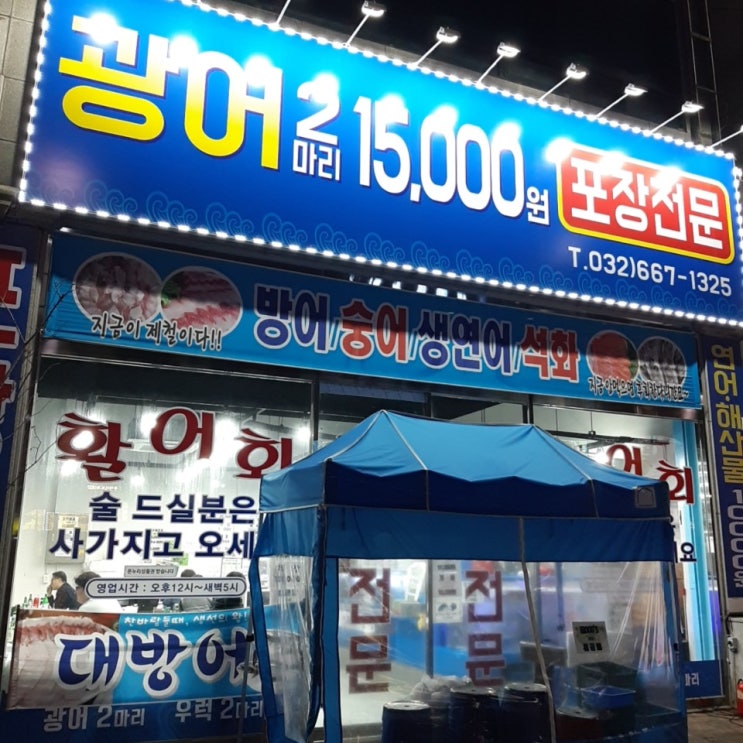 [부천/송내역 맛집] :: 부천 송내역 회 가성비 맛집 "광어2마리 15000"