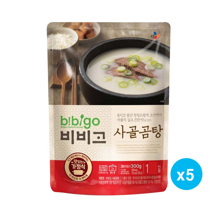 [쿠팡 최저가 로켓배송] 비비고 사골곰탕, 300g, 5개_78 (비비고 사골곰탕비비고 왕교자비비고비비고 죽비비고 육개장비비고 만두비비고 김치비비고 주먹밥비비고 갈비탕비비고 미역국)