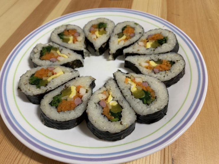  [주말점심] 눈오는 주말 점심 집에서 만든 김밥