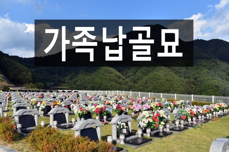 가족납골묘 알아보실 때 아셔야 할 내용 정리 !